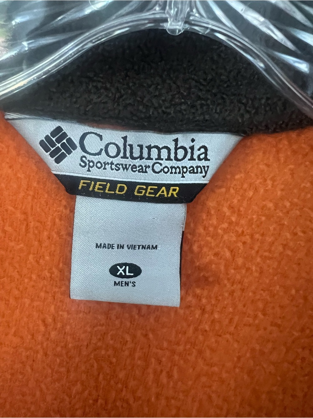 Columbia Orange Fleece Pullover with Dark Logo - Picture 3 of 4